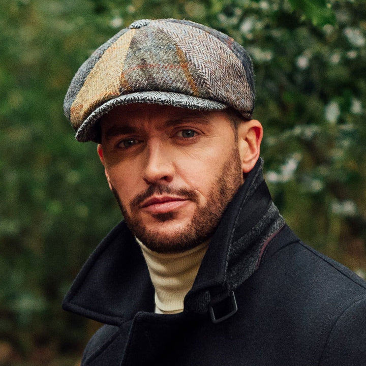 Failsworth Lewis Bakerboy Patchwork Tweed Cap