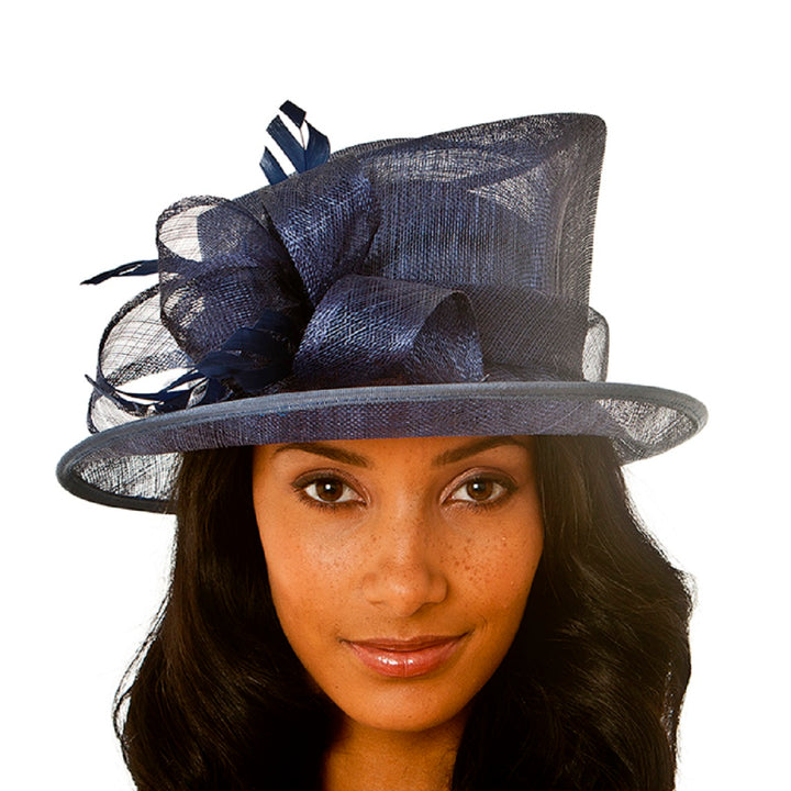 Silver Small Brim Victoria Sinamay Hat, from Elegance by Boardmans