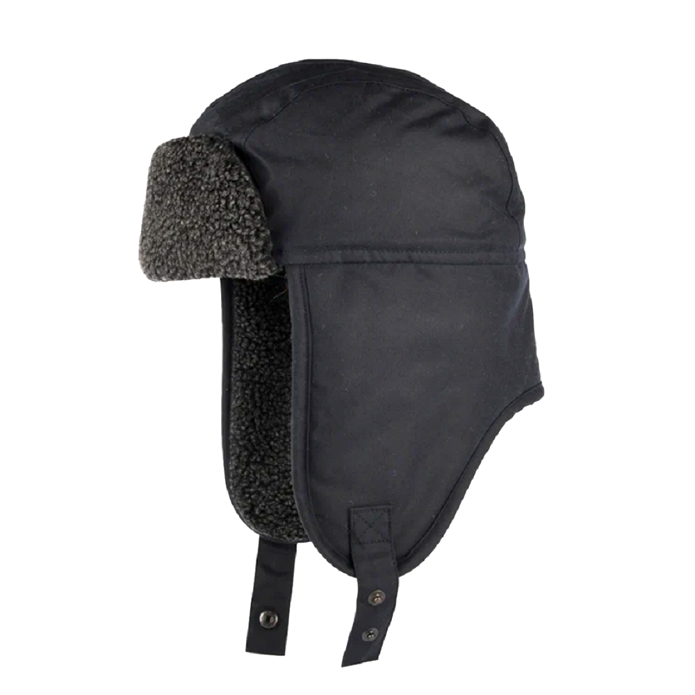 Failsworth Waxed Cotton Trapper Hat Navy