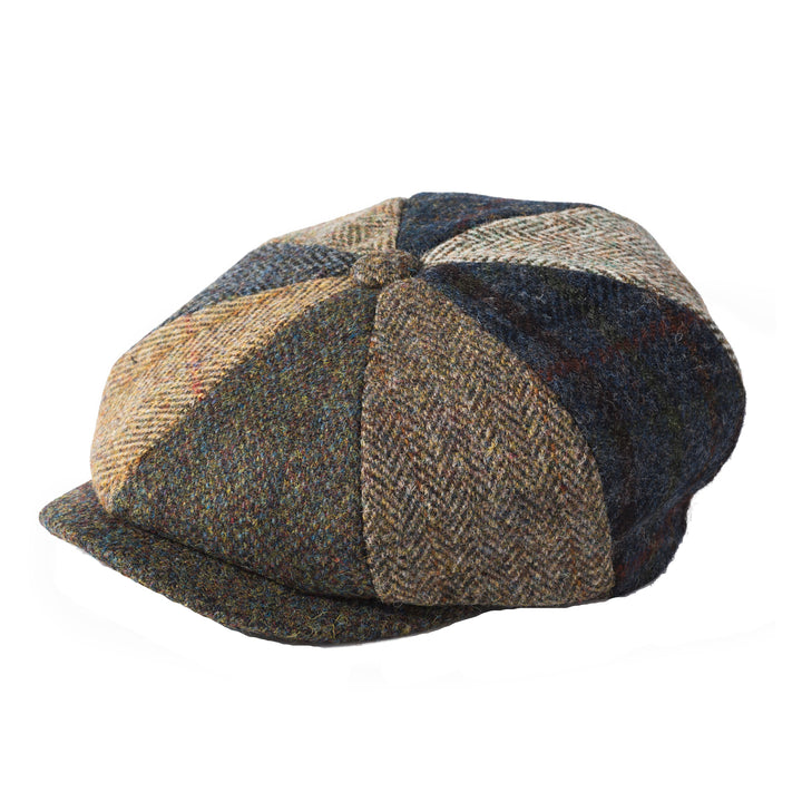 Failsworth Lewis Bakerboy Patchwork Tweed Cap
