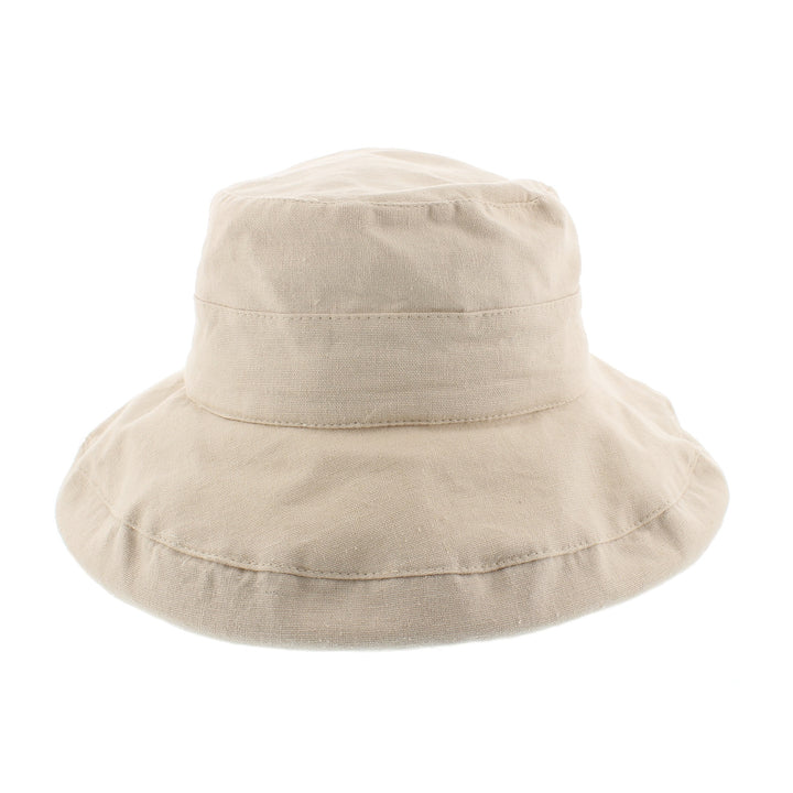 Ladies Wide Brim Linen & Cotton Sun Hat