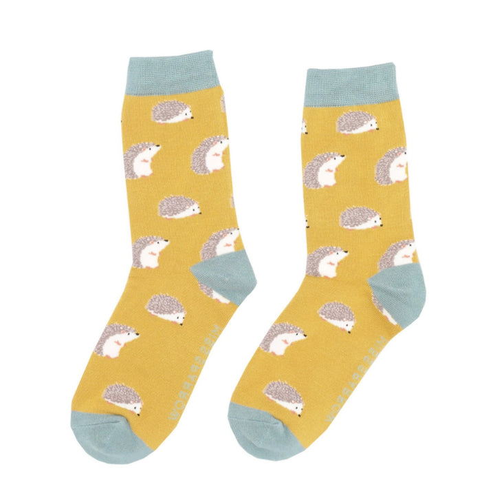 Miss Sparrow Bamboo Hedgehog Socks (Yellow)