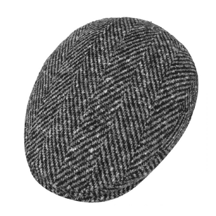 Stetson Classic Kent Herringbone Wool Cap Black/Grey