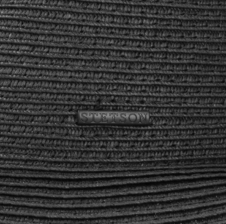 Stetson Dawson Straw Pork Pie Hat In Black