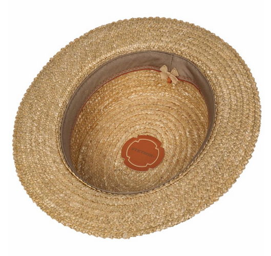 Stetson Classic Straw Boater & Striped Band