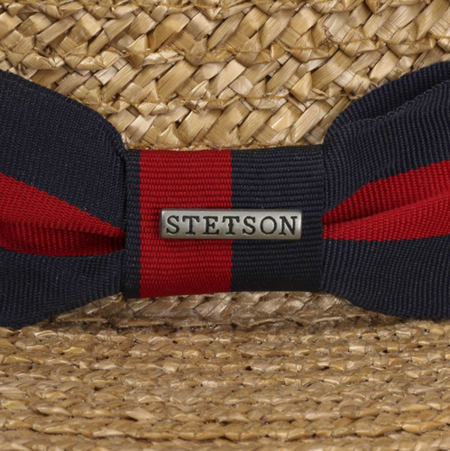 Stetson Classic Straw Boater & Striped Band