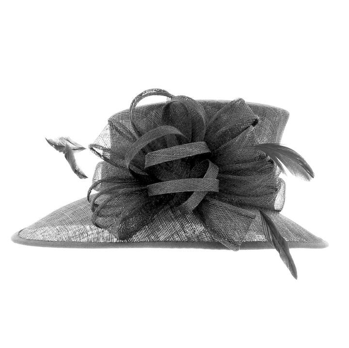 Steel Grey Gloria Sinamay Hat, from Elegance by Boardmans