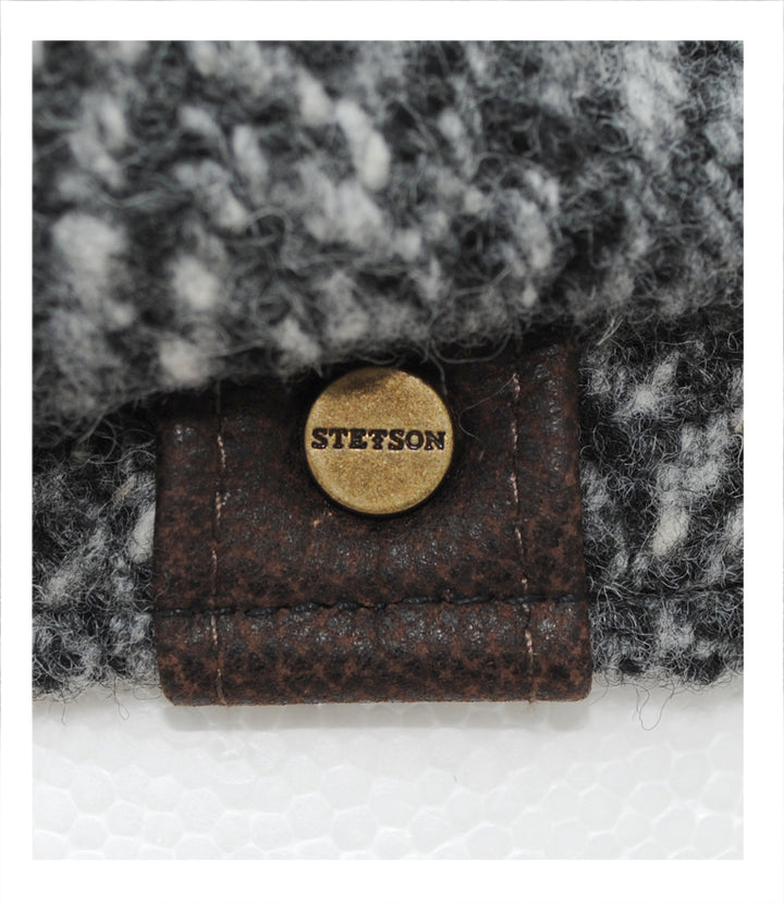 Stetson Hatteras Wool Bakerboy Cap Black/Grey