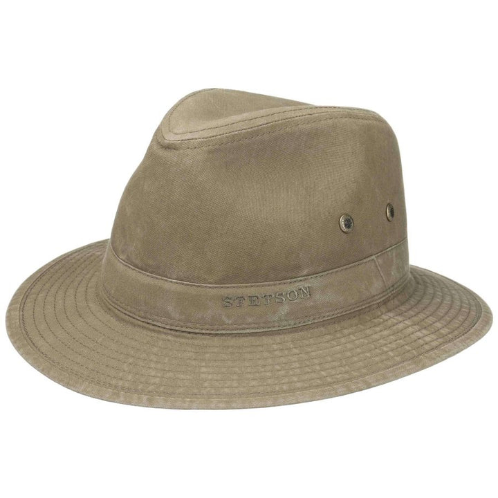 Stetson Organic Cotton Traveller Safari Hat In Olive