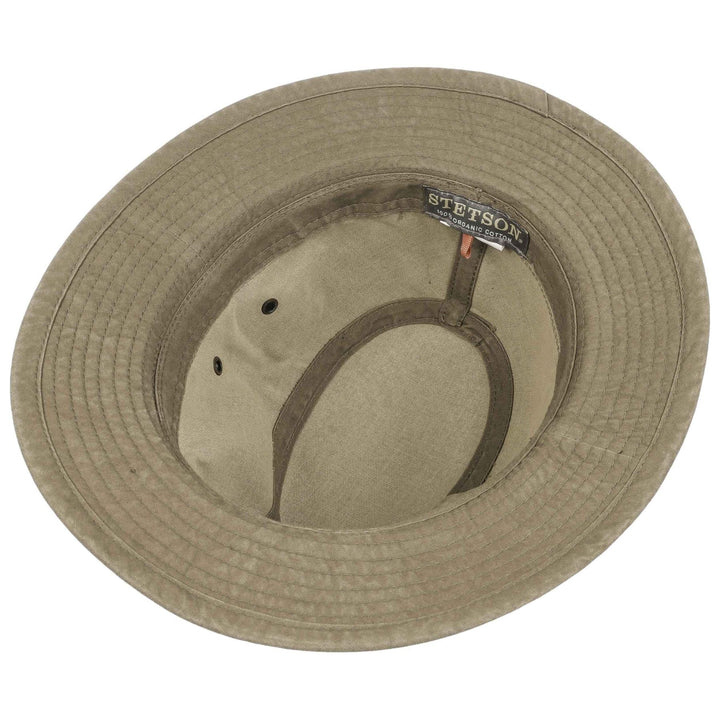 Stetson Organic Cotton Traveller Safari Hat In Olive