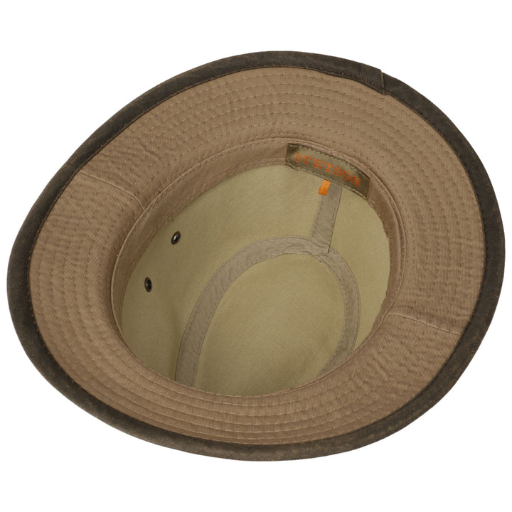 Stetson Cotton Traveller UV Protection Hat In Brown/Beige