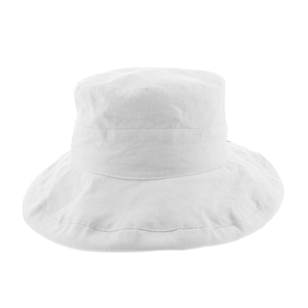 Ladies Wide Brim Linen & Cotton Sun Hat