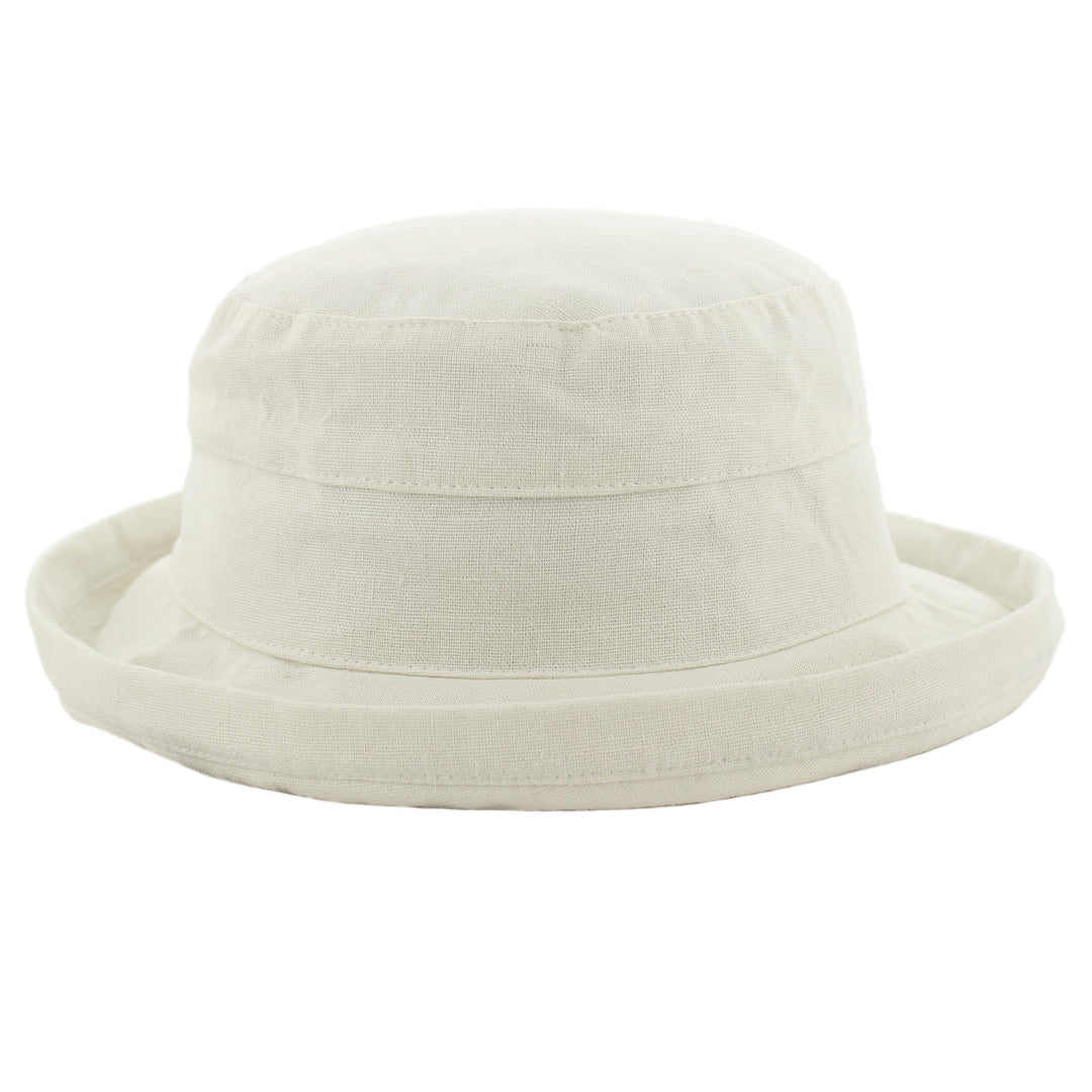 Ladies Linen and Cotton Small Brim Sun Hat