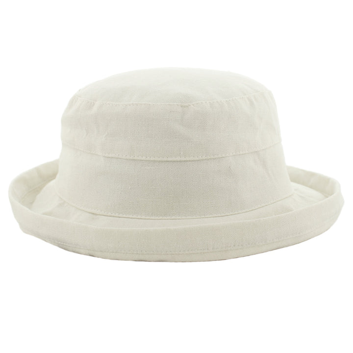 Ladies Linen and Cotton Small Brim Sun Hat