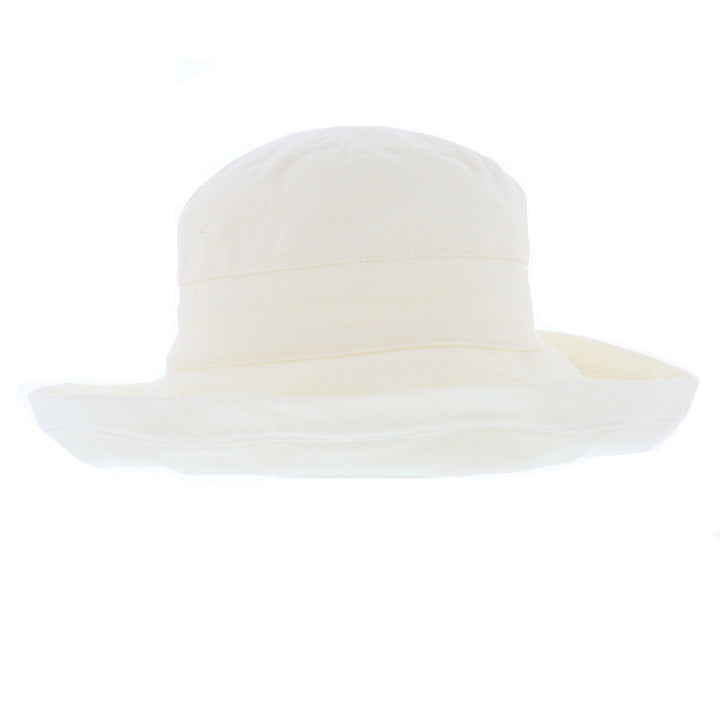 Ladies Wide Brim Linen & Cotton Sun Hat