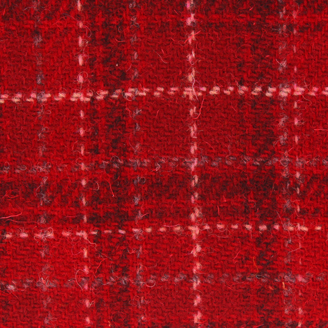 Glen Appin Harris Tweed Brora Tote Handbag Red Check