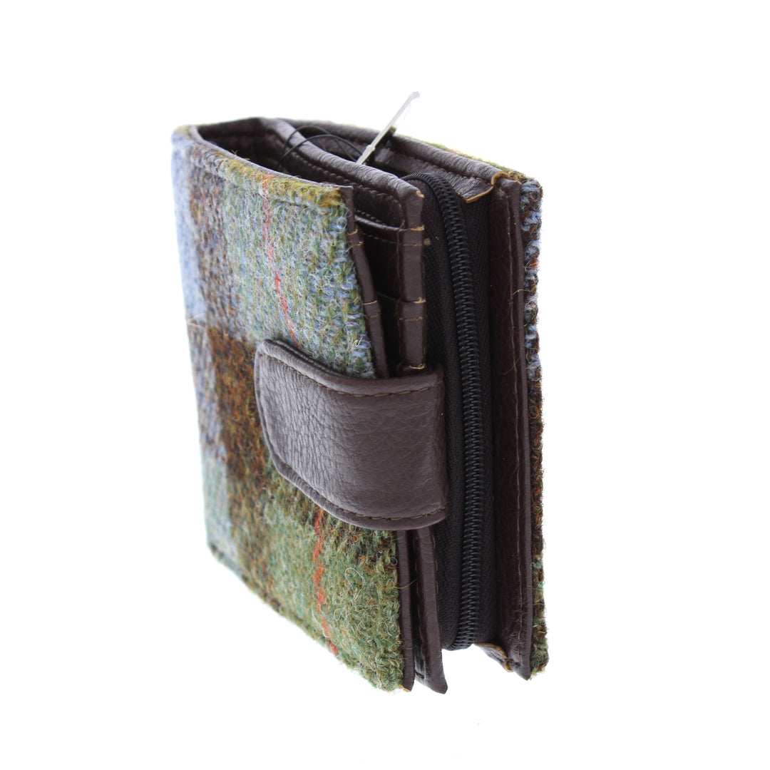 Glen Appin Harris Tweed Wallet With Coin Compartment MacLeod Tartan