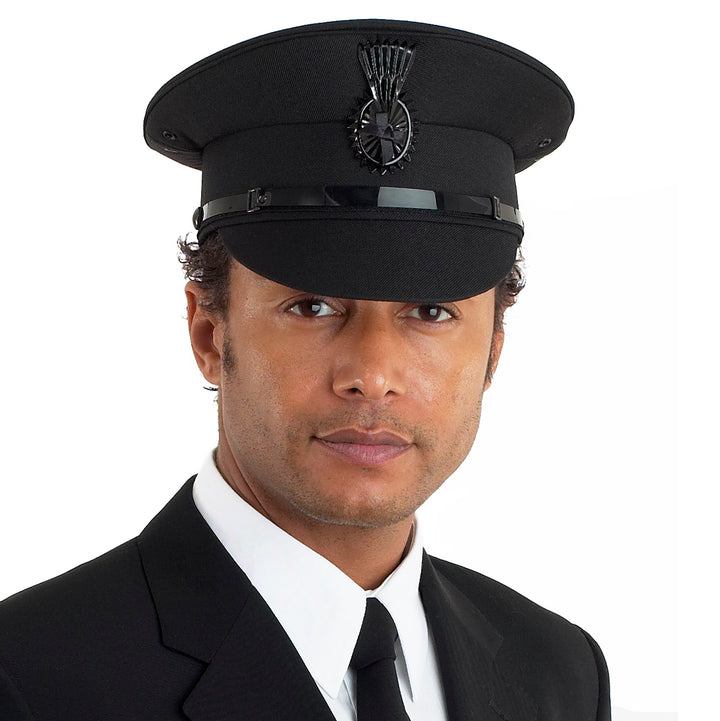 Chauffeur Cap in Black or Light Grey