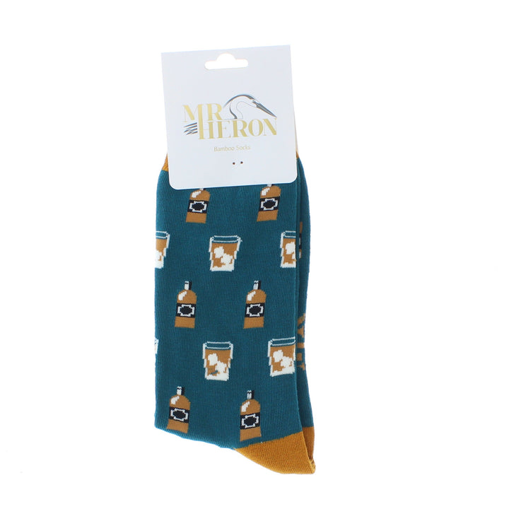 Mr Heron Bamboo Whisky Socks (Teal)