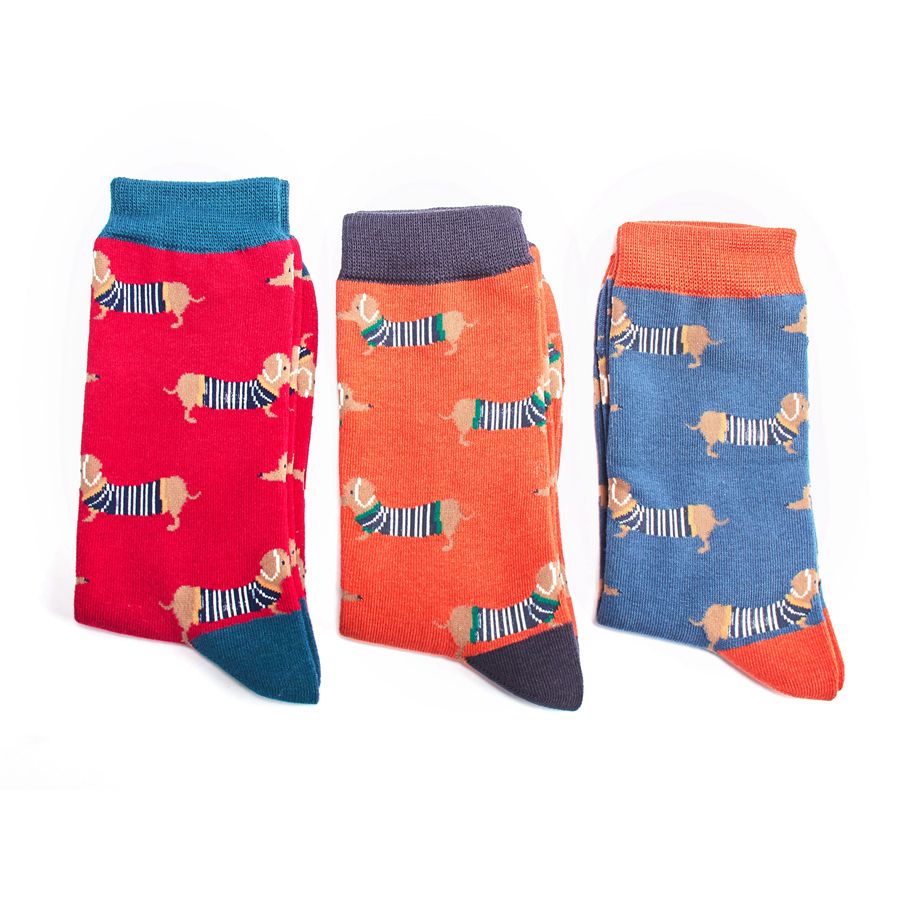 Mr Heron Parisian Pup Socks 3 Pairs Gift Boxed