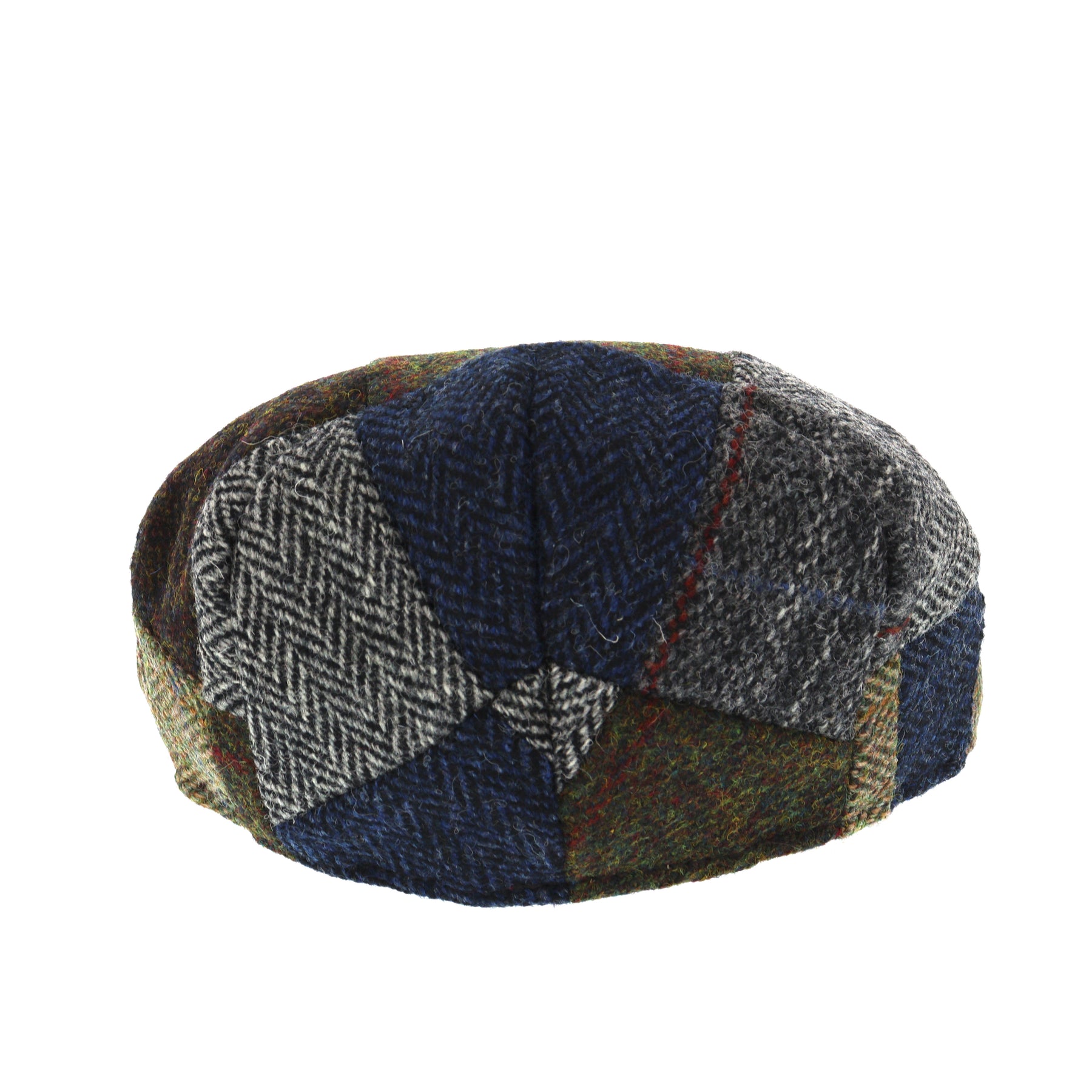 Glen Appin Harris Tweed Patchwork Wool Country Flat Cap – The Hat Company