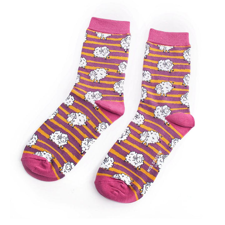 Miss Sparrow Bamboo Sheep Socks 3 Pairs Gift Boxed
