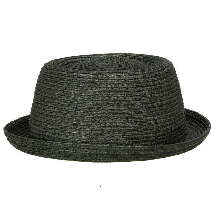 Stetson Dawson Straw Pork Pie Hat In Black
